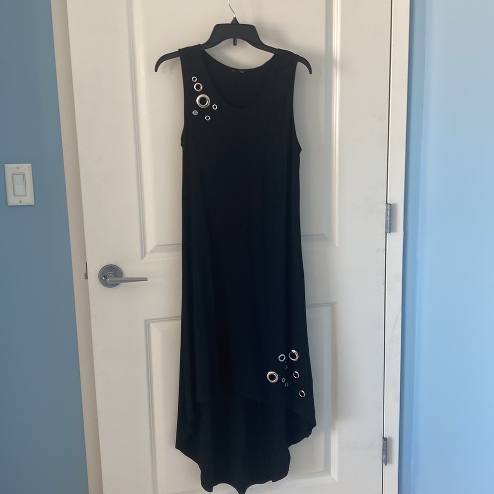 Black Jersey Hi/Low Tank Dress